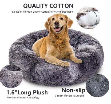 The Nokura Cloud Bed — Calming Donut for Dogs & Cats