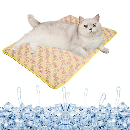 The Nokura Cooling Mat — Ice Silk Comfort for Dogs & Cats